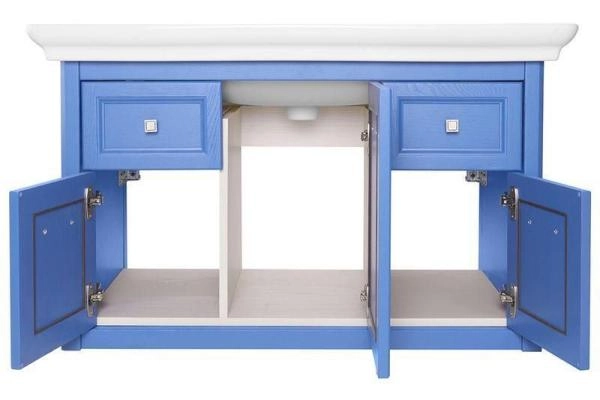 Тумба ASB Woodline Толедо 105 Smalt синий без раковины