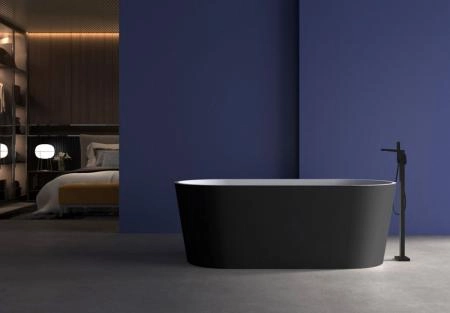 Акриловая ванна ABBER AB9209MB отдельностоящая цвет черный матовый