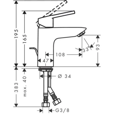 Смеситель Hansgrohe Logis Loop 71151000 для раковины, хром