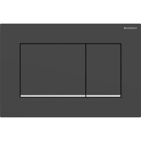 Geberit Sigma20 Клавиша для двойного смыва, квадратная, цвет: черный матовый/хром