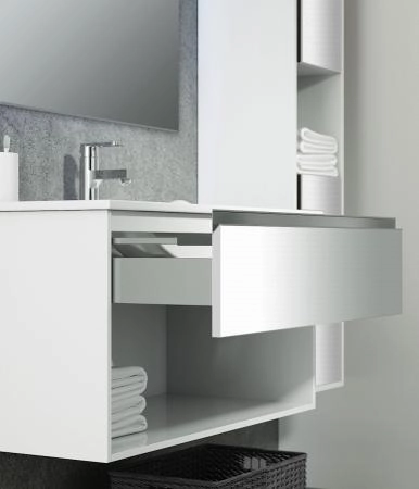 Тумба SANVIT КОНТУР 100 подвесная Белый без раковины