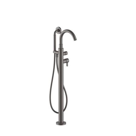 Fantini Icona Classic Смеситель для ванны, с ручной лейкой, напольный, цвет: Matt Gun Metal PVD