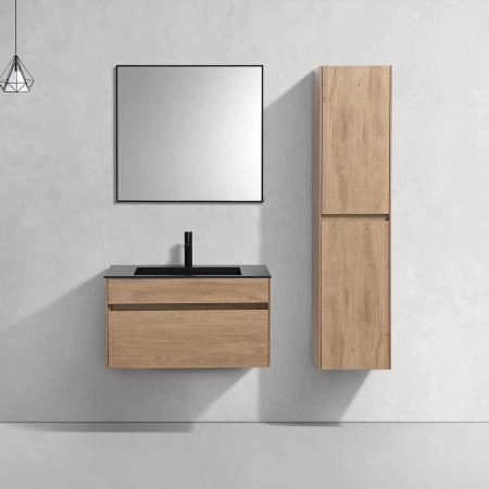 Тумба под раковину Vincea Chiara 800 подвесная, 1 выкатной ящик soft-close, N.Oak