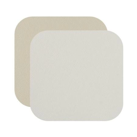 ADJ Костер 12x12см., квадратный, натуральная кожа, цвет: белый/панна котта
