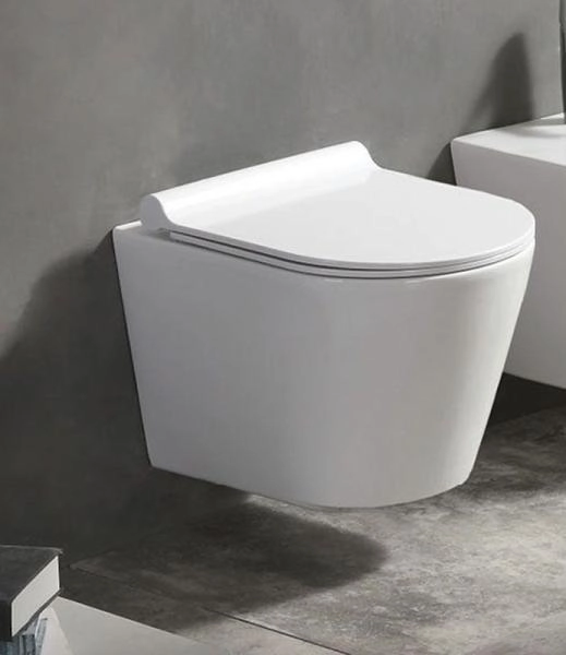 Унитазы Azario Унитаз подвесной Azario Nova 360х480х360 безободковый, с ультратонким сиденьем микролифт (AZ-2217)