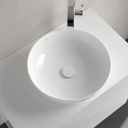Villeroy&Boch Artis Раковина 43х43х12.5см., накладная, без отв., без перелива, TitanCeram, цвет: альпийский белый
