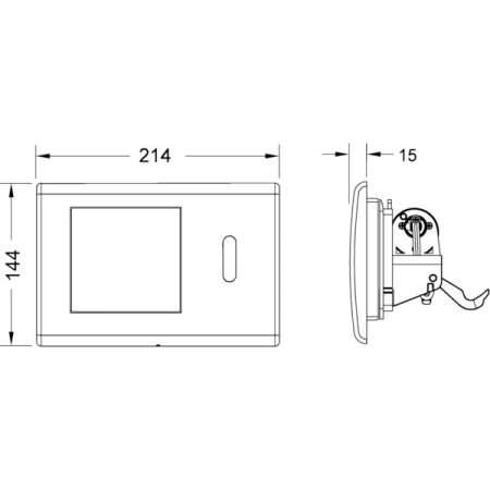 TECEplanus Панель смыва с инфракрасным датчиком, 6 В, белая глянцевая