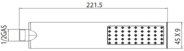 Душевая лейка Bossini Flat One B00270.030 хром