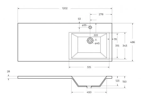 Тумба под раковину Belbagno KRAFT Pino Pasadena напольная 1203х480х880 KRAFT-LVD-580/1200-2C-PIA-PP