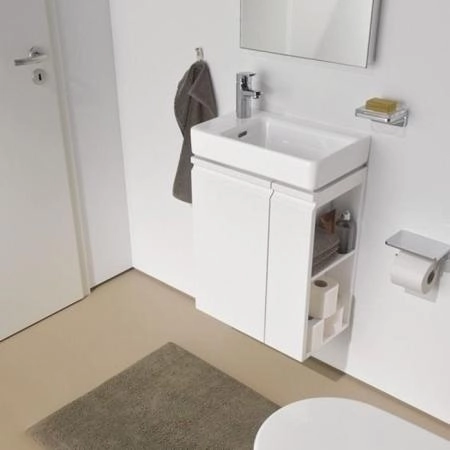 Laufen Pro База с раковиной, 47х27,5х60,5 см., подвесная  sx, полки справа, 1 дверка, цвет: белый глянцевый