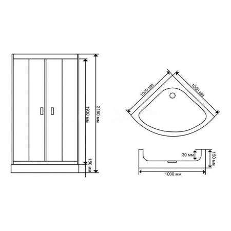 Душевая кабина Cerutti SPA VIVA101 (100x100x215)