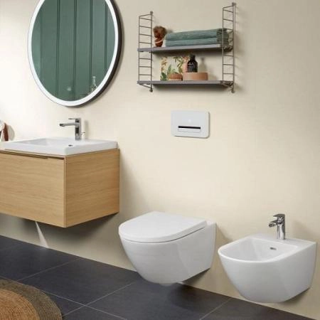 Унитаз Villeroy Boch Subway 3.0 4670TS01 370х560, с крышкой-сиденьем 9M78S101, цвет Альпийский белый