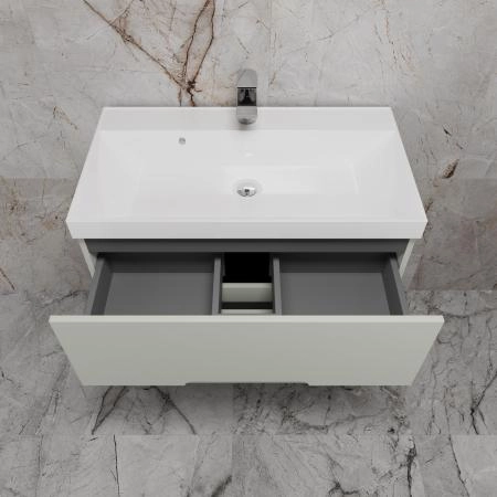 Тумба Style Line "Матис 80" ЛС-00002438 напольная под ASTI 80 (2 ящика), ОЛИВА, ЭМАЛЬ