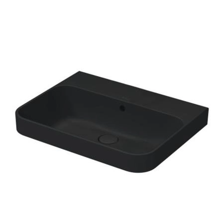Duravit Happy D.2 Plus Раковина накладная, 60х46см., без отв., выпуск с керамической крышкой, цвет: Anthracite matt