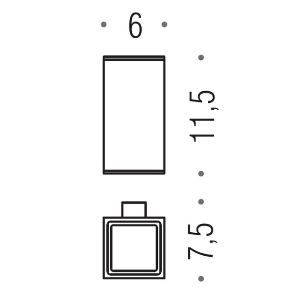 Colombo MiniQ Стакан подвесной, цвет: PVD нержавеющая сталь