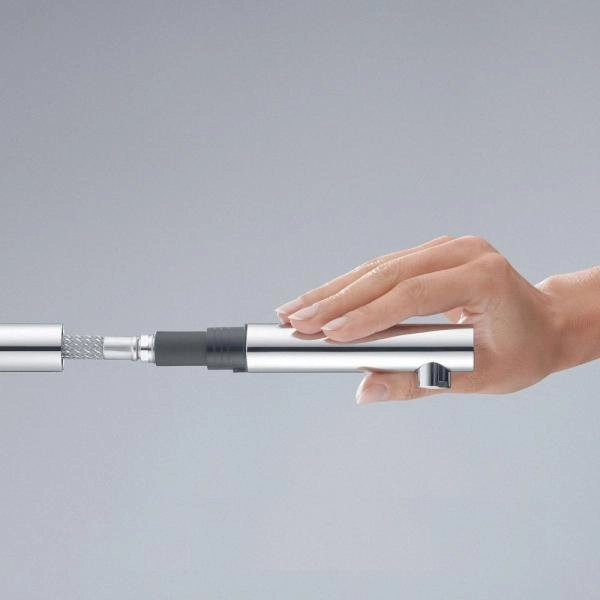 Смеситель Kludi L-Ine 408510575 для кухни, с выдвижным изливом, цвет хром