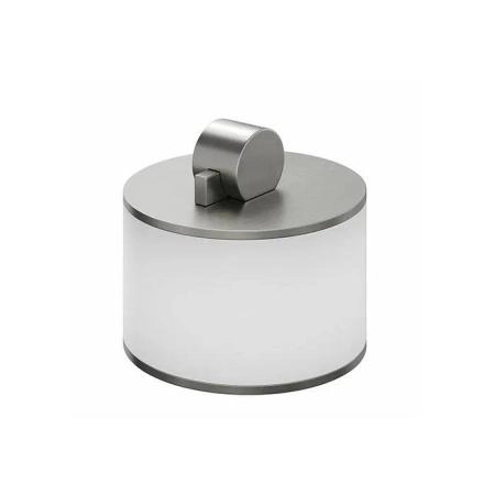 Bertocci Officina 3.16 Контейнер настольный, малый, с крышкой, цвет: белый матовый/нержавеющая сталь