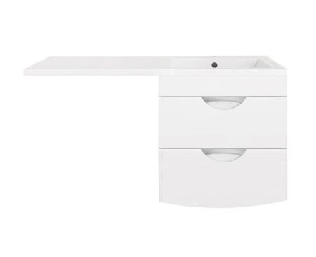 Тумба под раковину Style Line Elfante Жасмин 2 60 (2 ящ.), белая, PLUS, подвесная