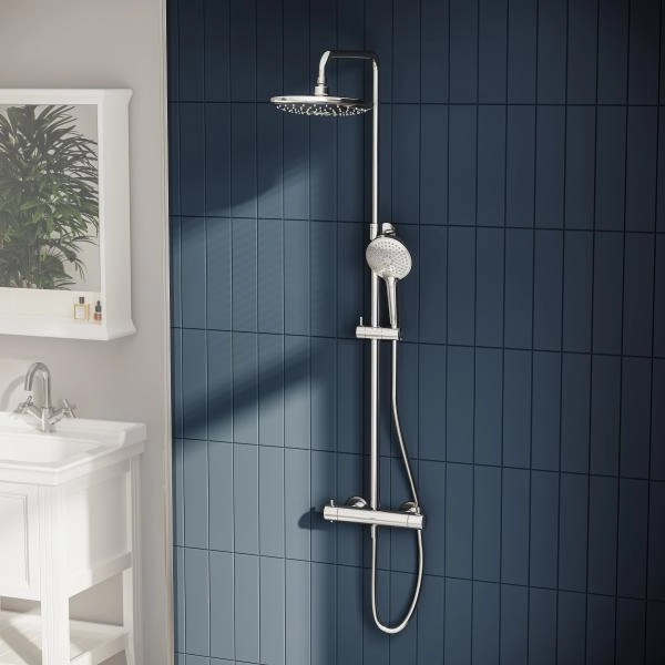 Душевая система VitrA Aquaheat A47205EXP с термостатическим смесителем и ручным душем хром латунь