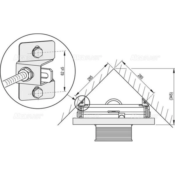 Адаптер для закрепления в угол AlcaPlast M918