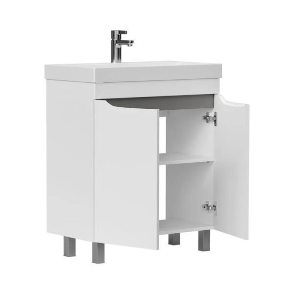 Тумба для ванной Volna Lake 70.2D бетон напольная раковина отдельно