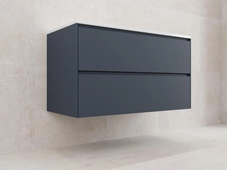 Тумба подвесная Style Line ЛИМА100 эмаль, под раковину LINE 100, 2 ящ., PLUS, графит