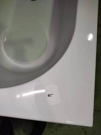 KNIEF Wall Corner R Ванна пристенная с монтажом в левый угол 180х80х60см, с щелевым переливом, цвет: белый со слив-переливом УЦЕНЕНА