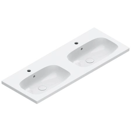 Catalano Alvea Раковина 120x46 двойная, с 2 отв., цвет: белый глянцевый