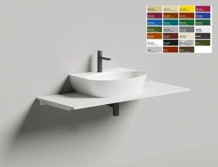 Раковина Salini ALDA WALL 02 S-Stone покраска RAL матовая 58x45 140322MF накладная без отв.смесителя