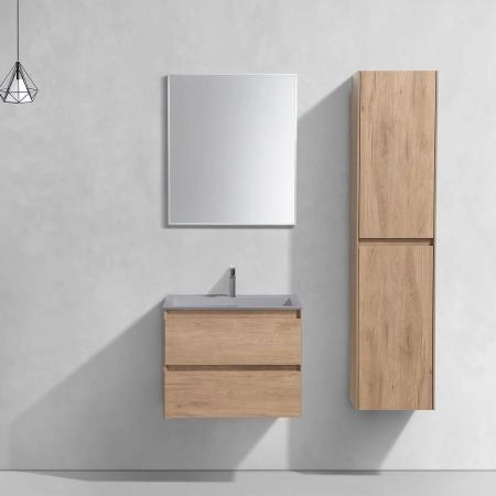 Тумба под раковину Vincea Luka 600 подвесная, 2 выкатных ящика soft-close, N.Oak