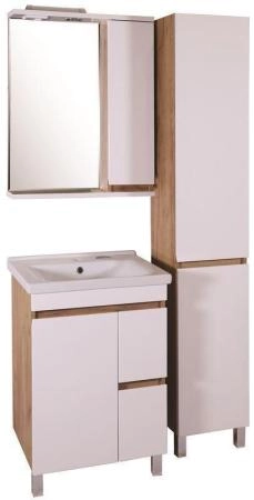 Тумба ASB-Mebel Марко 60-2.1 напольная белый/дуб золотой