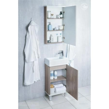 Тумба под раковину Aquaton Эмма 1A221601EAD80 белого/дуб наварра дуб