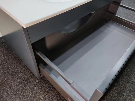 TW Shape комплект мебели, база с раковиной Kerasan 547001*1, 102х52см, с 1-м выдвиж. ящиком с механизмом push to open, цвет: серый матовый RAL7016