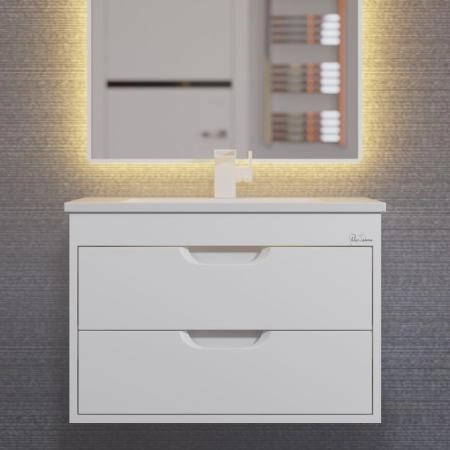 Тумба под раковину для ванной Uperwood Modul 65 см, подвесная, матовая, белая