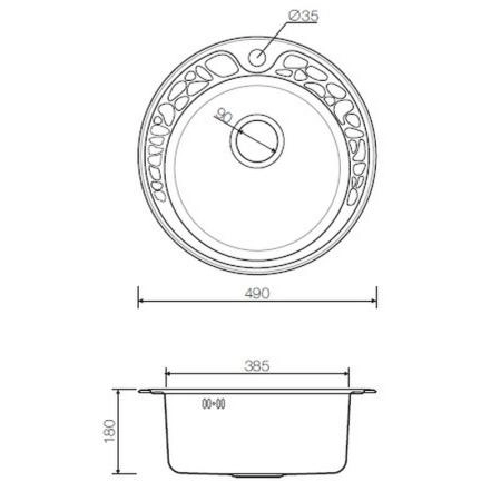 Кухонная мойка Omoikiri Tovada 49-1-IN 4993006, 490х490, нержавеющая сталь