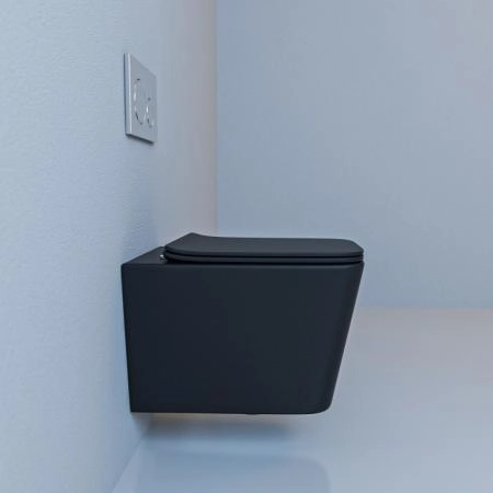 Унитаз ESBANO GARTEZ черный матовый безободковый подвесной 510x345x340