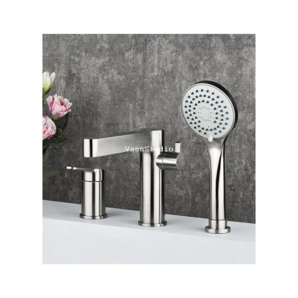 Смеситель Gappo G1199-30 на борт ванны врезной на 3 отверстия, хром