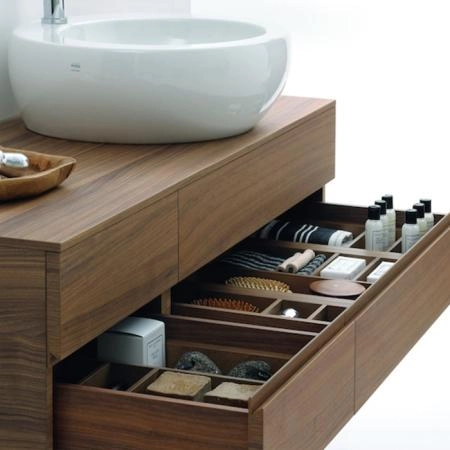 Laufen Alessi One Тумба с раковиной, 120х50х33см, с 4 выдвиж. ящиками, DX, подвесная, покрытие LCC, цвет: орех
