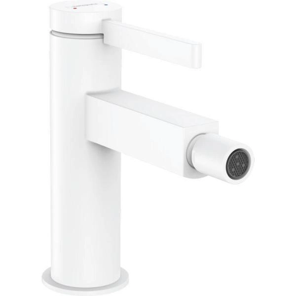 Смеситель Hansgrohe 76200700 Finoris для биде с донным клапаном матовый белый
