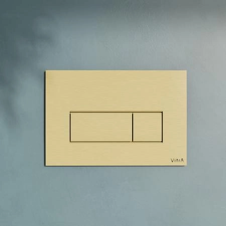 Кнопка смыва для инсталляции VitrA Root Square  740-2325 брашированное золото двойный смыв
