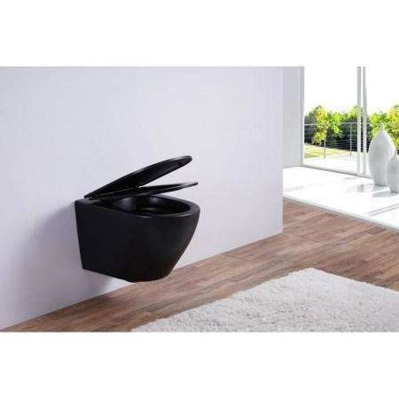 Унитаз Esbano AZALEA (Matt Black) подвесной безободковый микролифт