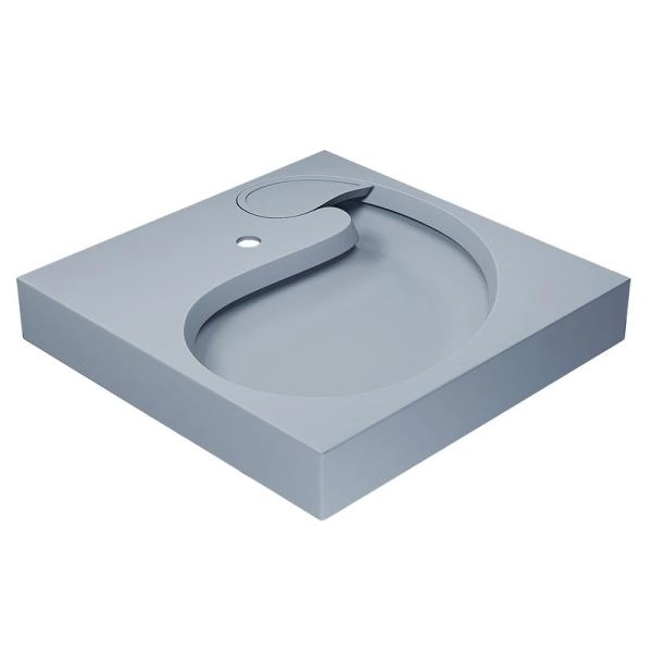 Раковина над стиральной машиной Uperwood Comforty 60*60 см, серая матовая