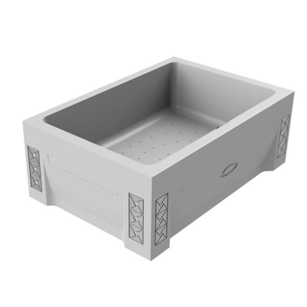 Высокий поддон к душевому углу Верчелли (правое исполнение, поддон на раме-подставке с устройством слива, фронтальная панель, торцевая панель)