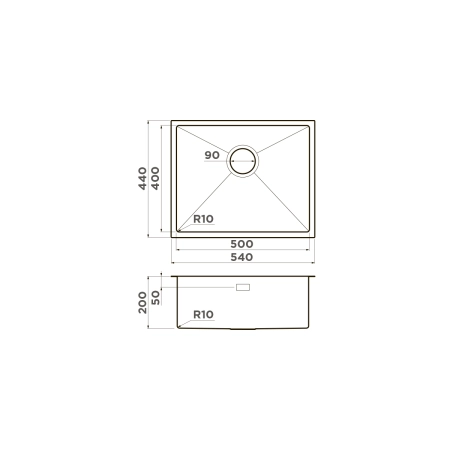 Кухонная мойка Omoikiri Taki 54-U/IF-GB нерж.сталь/графит 4997019