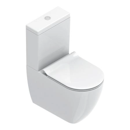 Catalano Sfera Унитаз моноблок 63х36см., безободковый, покрытие Cataglaze, цвет: белый глянцевый