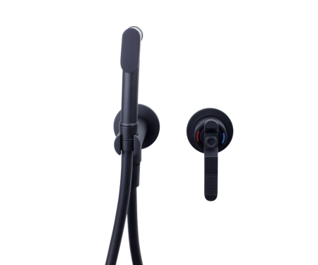 Гигиенический душ встраиваемый со смесителем 1760 ЛОФТ 3253SB черный