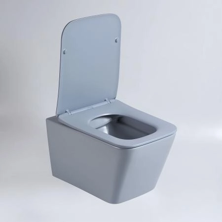 Унитаз подвесной Vincea Q-Line VT1-12MO безободковый, цвет океан мат., ультратонкое soft close сиденье