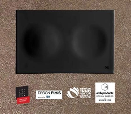 Панель бесконтактная двойная OLI MOON 878981, no-toutch, черная