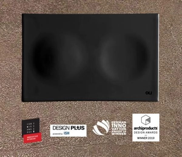 Панель бесконтактная двойная OLI MOON 878981, no-toutch, черная