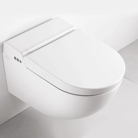 Catalano Cataclean Унитаз-биде подвесной 59x38 с крышкой, покрытие Cataglaze+, белый глянцевый (стар. артикул - 1VS59CCLC00) (состоит из 2-х коробок)